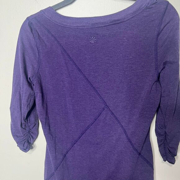 Athleta Shiva Tee Tunic Nightshade Purple Heat Sz S - Picture 9 of 11